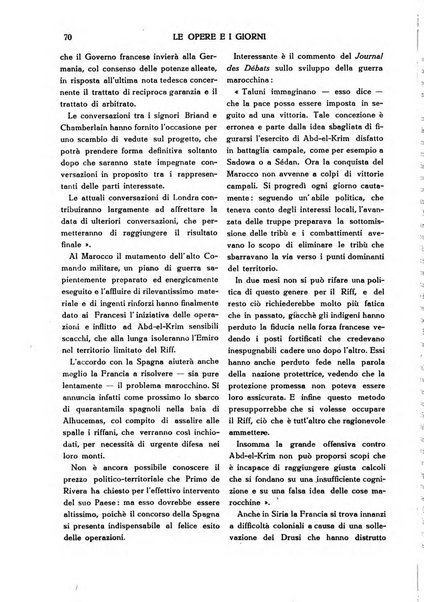 Le opere e i giorni rassegna mensile di politica, lettere, arti, etc