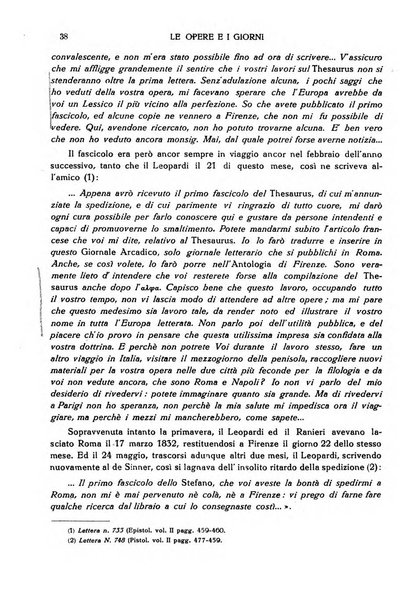 Le opere e i giorni rassegna mensile di politica, lettere, arti, etc