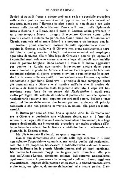 Le opere e i giorni rassegna mensile di politica, lettere, arti, etc