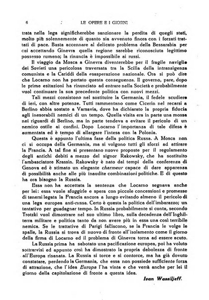 Le opere e i giorni rassegna mensile di politica, lettere, arti, etc