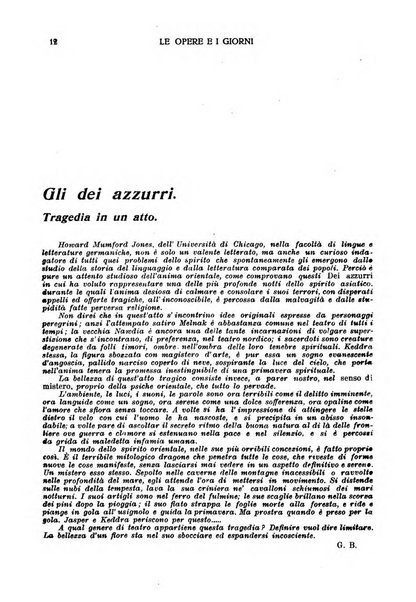 Le opere e i giorni rassegna mensile di politica, lettere, arti, etc