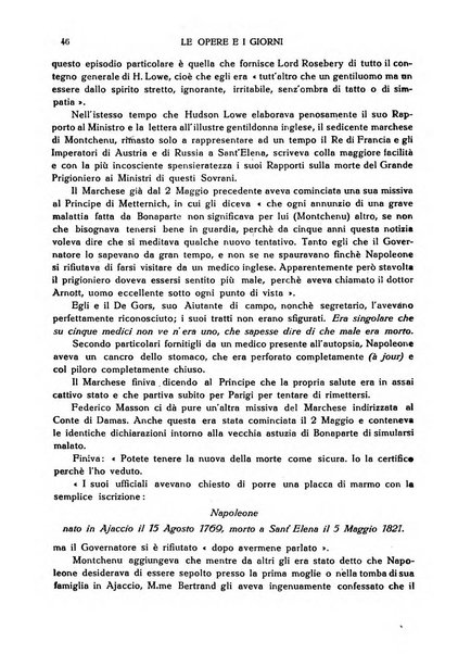 Le opere e i giorni rassegna mensile di politica, lettere, arti, etc