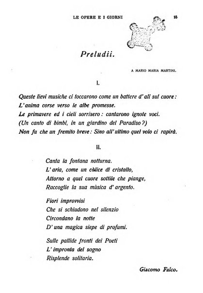 Le opere e i giorni rassegna mensile di politica, lettere, arti, etc