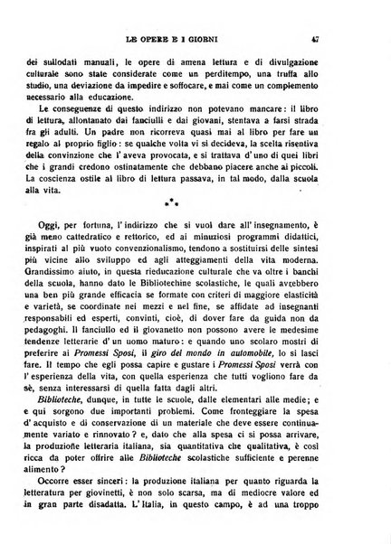 Le opere e i giorni rassegna mensile di politica, lettere, arti, etc