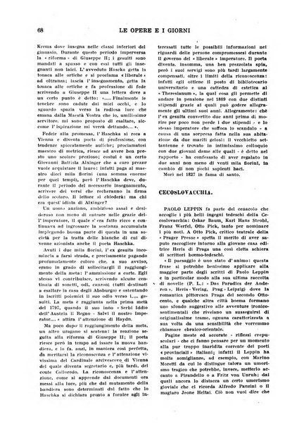 Le opere e i giorni rassegna mensile di politica, lettere, arti, etc