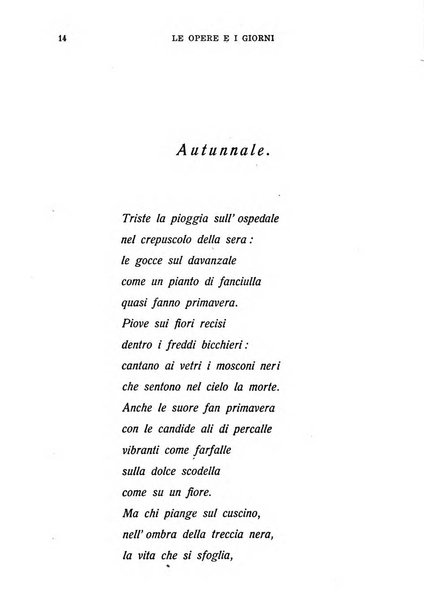 Le opere e i giorni rassegna mensile di politica, lettere, arti, etc