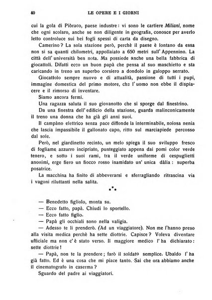 Le opere e i giorni rassegna mensile di politica, lettere, arti, etc