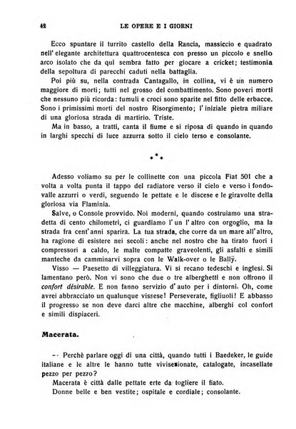 Le opere e i giorni rassegna mensile di politica, lettere, arti, etc