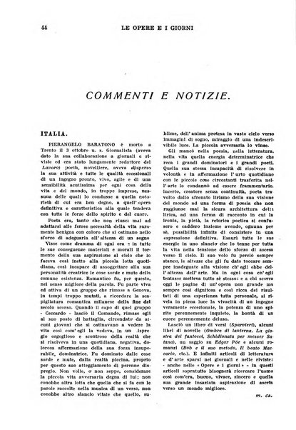 Le opere e i giorni rassegna mensile di politica, lettere, arti, etc