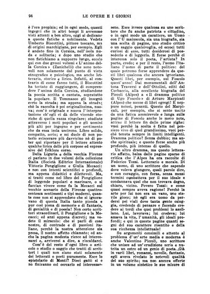 Le opere e i giorni rassegna mensile di politica, lettere, arti, etc