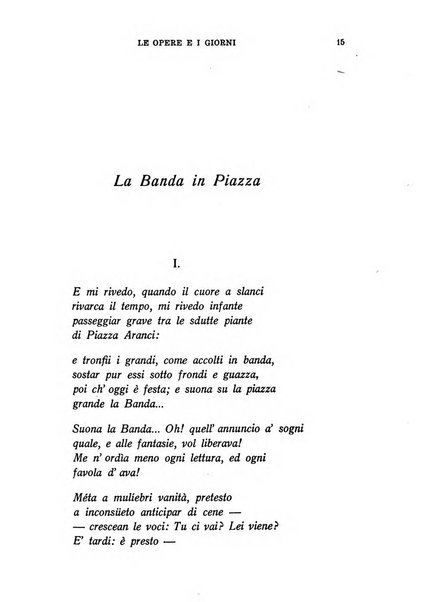 Le opere e i giorni rassegna mensile di politica, lettere, arti, etc