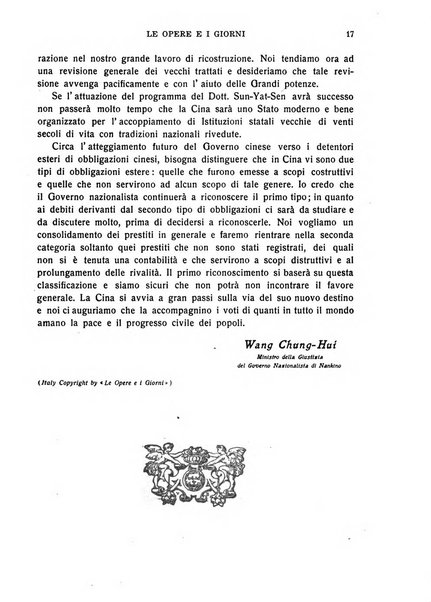 Le opere e i giorni rassegna mensile di politica, lettere, arti, etc