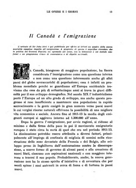 Le opere e i giorni rassegna mensile di politica, lettere, arti, etc