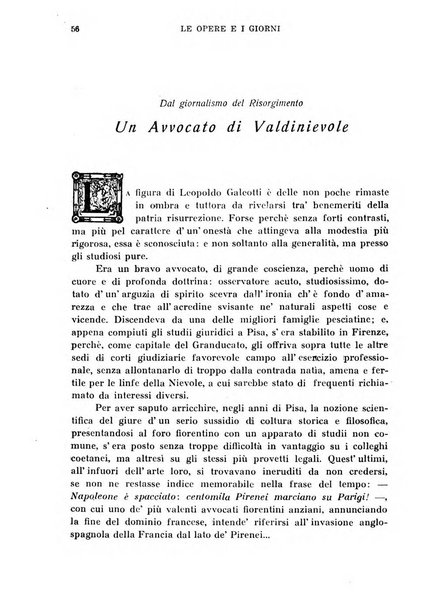 Le opere e i giorni rassegna mensile di politica, lettere, arti, etc