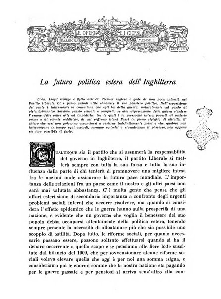 Le opere e i giorni rassegna mensile di politica, lettere, arti, etc