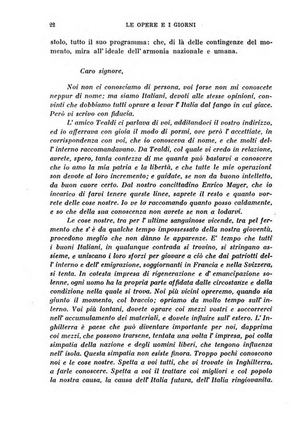 Le opere e i giorni rassegna mensile di politica, lettere, arti, etc