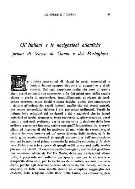 Le opere e i giorni rassegna mensile di politica, lettere, arti, etc