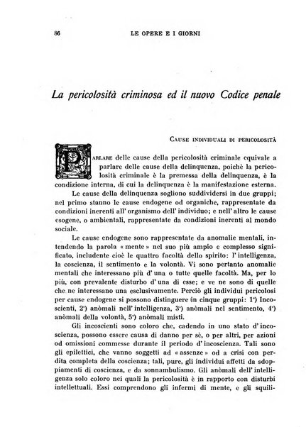 Le opere e i giorni rassegna mensile di politica, lettere, arti, etc