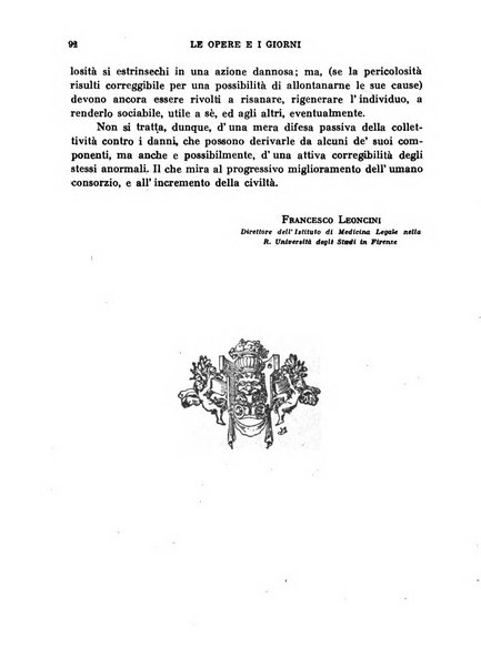 Le opere e i giorni rassegna mensile di politica, lettere, arti, etc