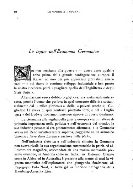 Le opere e i giorni rassegna mensile di politica, lettere, arti, etc