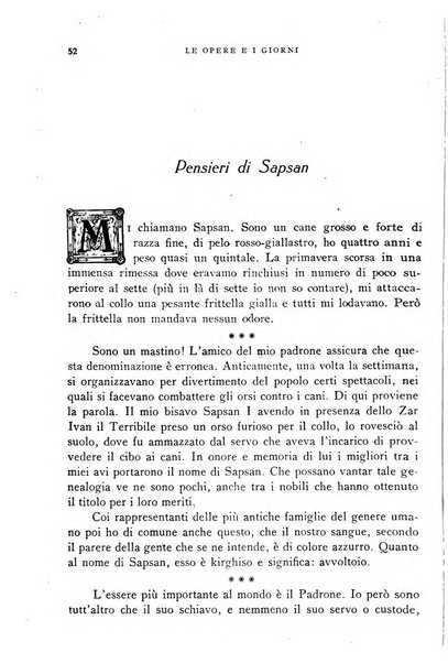 Le opere e i giorni rassegna mensile di politica, lettere, arti, etc