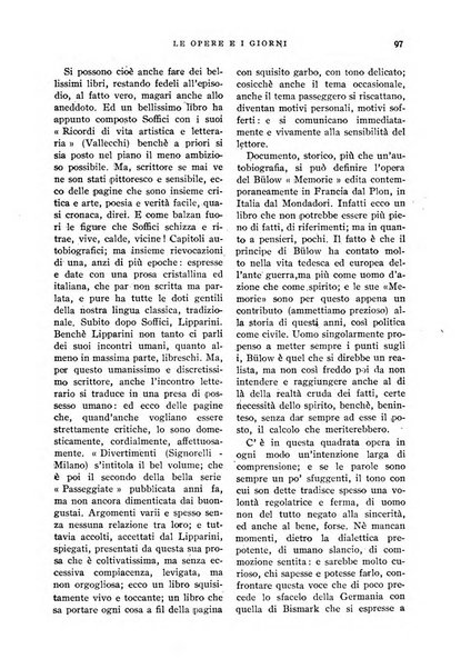 Le opere e i giorni rassegna mensile di politica, lettere, arti, etc