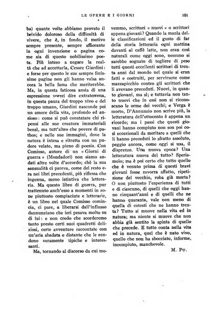 Le opere e i giorni rassegna mensile di politica, lettere, arti, etc