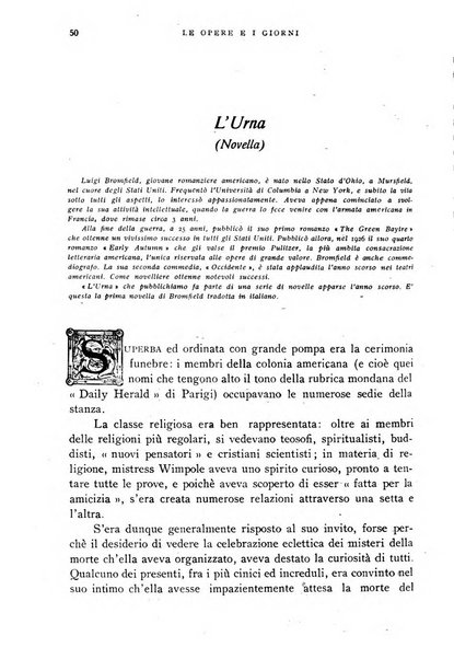 Le opere e i giorni rassegna mensile di politica, lettere, arti, etc