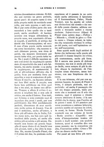 Le opere e i giorni rassegna mensile di politica, lettere, arti, etc