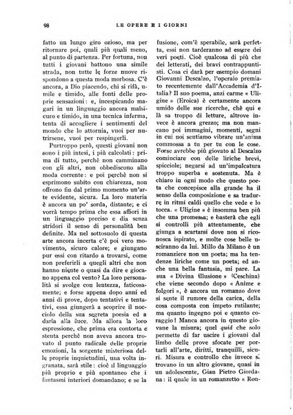 Le opere e i giorni rassegna mensile di politica, lettere, arti, etc