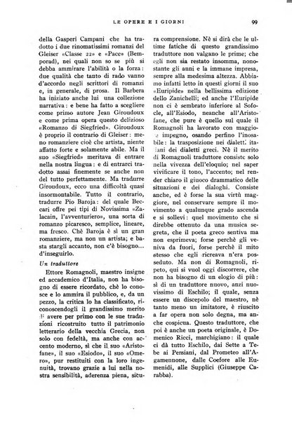 Le opere e i giorni rassegna mensile di politica, lettere, arti, etc