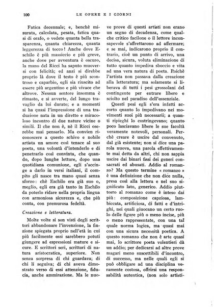 Le opere e i giorni rassegna mensile di politica, lettere, arti, etc