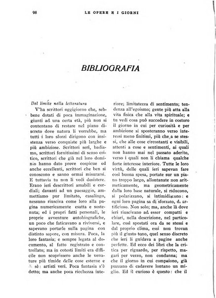 Le opere e i giorni rassegna mensile di politica, lettere, arti, etc