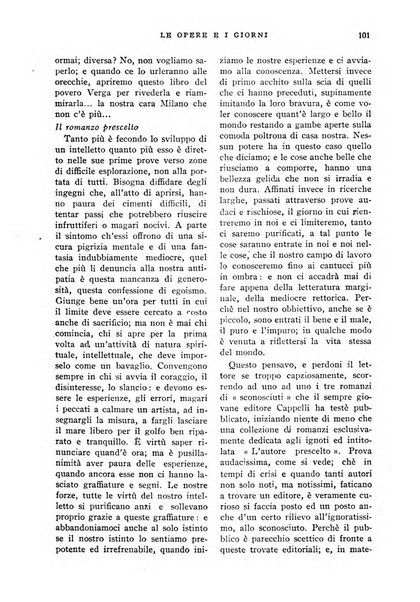 Le opere e i giorni rassegna mensile di politica, lettere, arti, etc