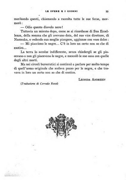 Le opere e i giorni rassegna mensile di politica, lettere, arti, etc