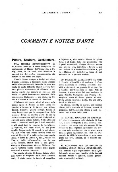 Le opere e i giorni rassegna mensile di politica, lettere, arti, etc