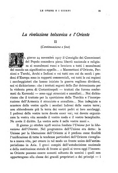 Le opere e i giorni rassegna mensile di politica, lettere, arti, etc