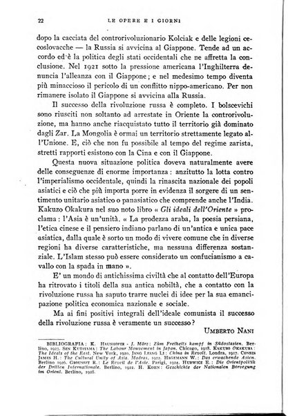 Le opere e i giorni rassegna mensile di politica, lettere, arti, etc