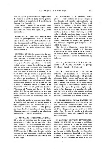 Le opere e i giorni rassegna mensile di politica, lettere, arti, etc