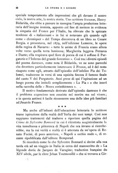 Le opere e i giorni rassegna mensile di politica, lettere, arti, etc