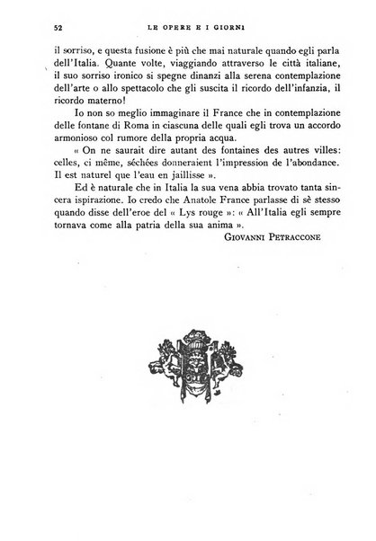 Le opere e i giorni rassegna mensile di politica, lettere, arti, etc