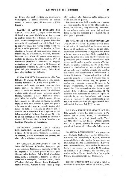 Le opere e i giorni rassegna mensile di politica, lettere, arti, etc