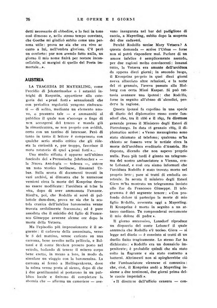 Le opere e i giorni rassegna mensile di politica, lettere, arti, etc