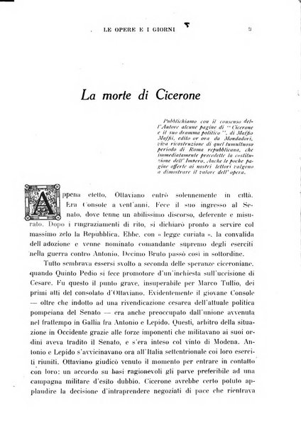 Le opere e i giorni rassegna mensile di politica, lettere, arti, etc