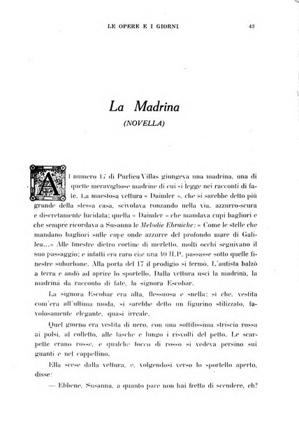 Le opere e i giorni rassegna mensile di politica, lettere, arti, etc