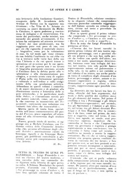 Le opere e i giorni rassegna mensile di politica, lettere, arti, etc