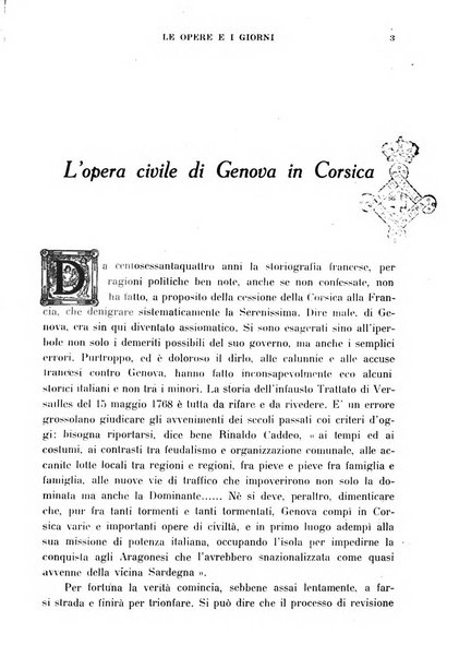 Le opere e i giorni rassegna mensile di politica, lettere, arti, etc