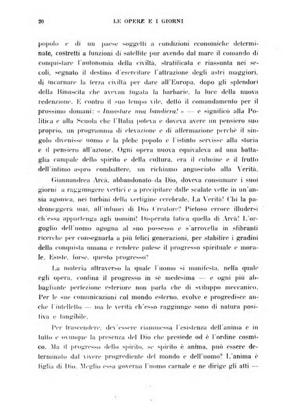 Le opere e i giorni rassegna mensile di politica, lettere, arti, etc