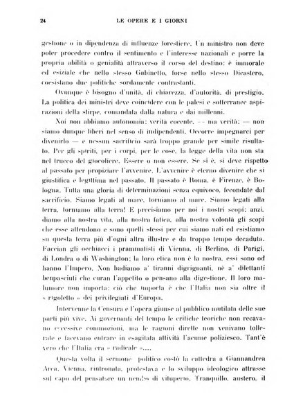 Le opere e i giorni rassegna mensile di politica, lettere, arti, etc