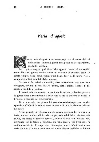 Le opere e i giorni rassegna mensile di politica, lettere, arti, etc